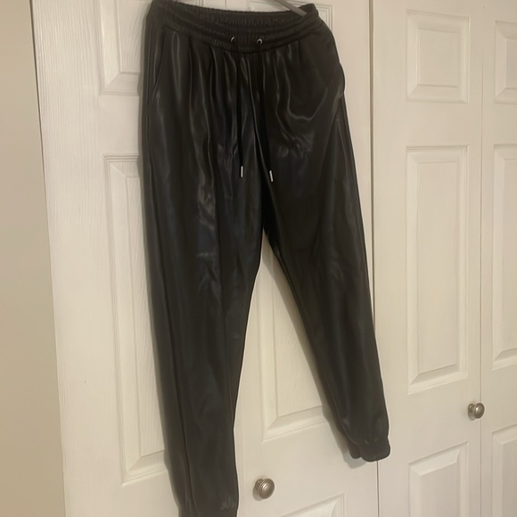 BAGATELLE COLLECTION Black Faux Leather High Waist. Size Medium. Used once - Picture 5 of 9